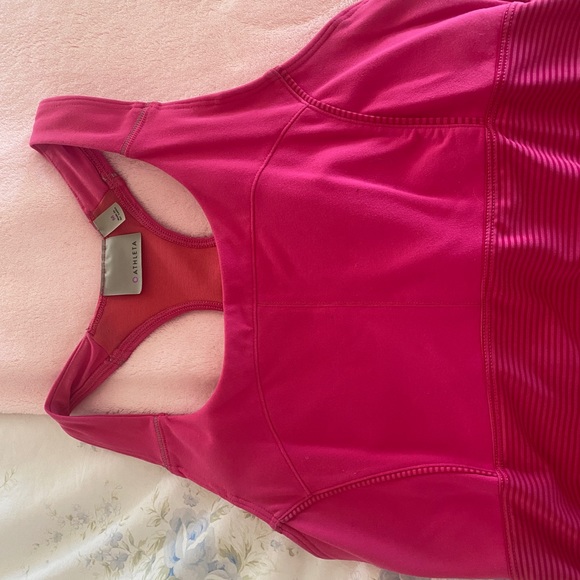 Athleta Bright Pink Tank cinched bottom - Picture 5 of 7